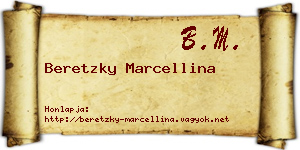 Beretzky Marcellina névjegykártya